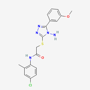 2-{[4-amino-5-(3-methoxyphenyl)-4H-1,2,4-triazol-3-yl]sulfanyl}-N-(4-chloro-2-methylphenyl)acetamide