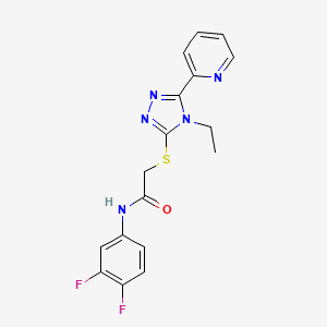 N-(3,4-difluorophenyl)-2-{[4-ethyl-5-(pyridin-2-yl)-4H-1,2,4-triazol-3-yl]sulfanyl}acetamide