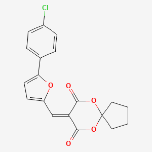 8-((5-(4-Chlorophenyl)-2-furyl)methylene)-6,10-dioxaspiro(4.5)decane-7,9-dione