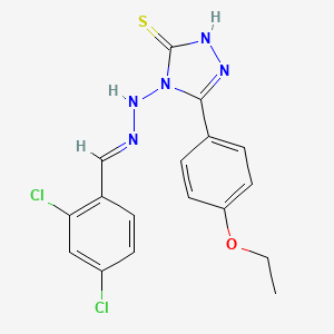 4-(2-(2,4-Dichlorobenzylidene)hydrazinyl)-5-(4-ethoxyphenyl)-4H-1,2,4-triazole-3-thiol