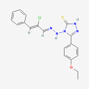 (1E,2Z)-2-chloro-3-phenyl-2-propenal [3-(4-ethoxyphenyl)-5-sulfanyl-4H-1,2,4-triazol-4-yl]hydrazone