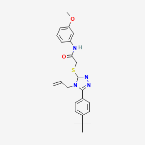 molecular formula C24H28N4O2S B12027999 2-{[5-(4-tert-butylphenyl)-4-(prop-2-en-1-yl)-4H-1,2,4-triazol-3-yl]sulfanyl}-N-(3-methoxyphenyl)acetamide CAS No. 539812-48-1