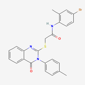 molecular formula C24H20BrN3O2S B12028039 N-(4-bromo-2-methylphenyl)-2-{[3-(4-methylphenyl)-4-oxo-3,4-dihydroquinazolin-2-yl]sulfanyl}acetamide 