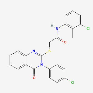 molecular formula C23H17Cl2N3O2S B12028061 N-(3-chloro-2-methylphenyl)-2-{[3-(4-chlorophenyl)-4-oxo-3,4-dihydroquinazolin-2-yl]sulfanyl}acetamide CAS No. 477331-16-1