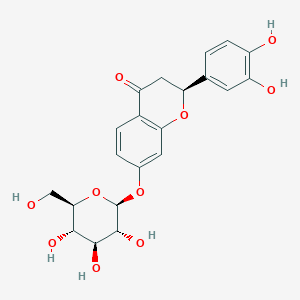 molecular formula C21H22O10 B1202808 2-(3,4-Dihydroxyphenyl)-7-(beta-D-glucopyranosyloxy)-2,3-dihydro-4H-1-benzopyran-4-one CAS No. 30382-18-4