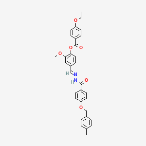 2-Methoxy-4-((2-(4-((4-methylbenzyl)oxy)benzoyl)hydrazono)methyl)phenyl 4-ethoxybenzoate