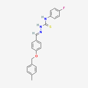 molecular formula C22H20FN3OS B12028112 4-((4-Methylbenzyl)oxy)benzaldehyde N-(4-fluorophenyl)thiosemicarbazone CAS No. 767320-39-8