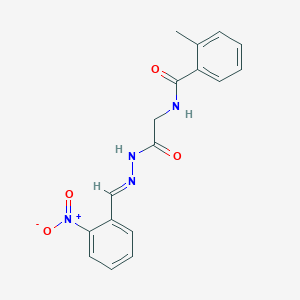 2-Methyl-N-(2-(2-(2-nitrobenzylidene)hydrazino)-2-oxoethyl)benzamide