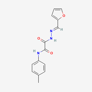 molecular formula C14H13N3O3 B12028203 2-(2-(Furan-2-ylmethylene)hydrazinyl)-2-oxo-N-(p-tolyl)acetamide 