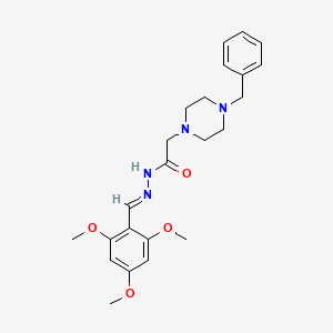 molecular formula C23H30N4O4 B12028258 2-(4-Benzyl-1-piperazinyl)-N'-(2,4,6-trimethoxybenzylidene)acetohydrazide 