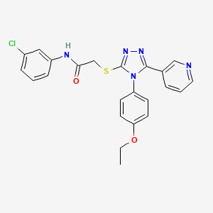 N-(3-chlorophenyl)-2-{[4-(4-ethoxyphenyl)-5-(pyridin-3-yl)-4H-1,2,4-triazol-3-yl]sulfanyl}acetamide