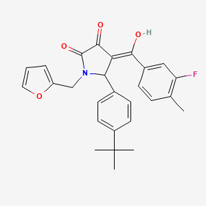 5-(4-tert-butylphenyl)-4-(3-fluoro-4-methylbenzoyl)-1-(2-furylmethyl)-3-hydroxy-1,5-dihydro-2H-pyrrol-2-one