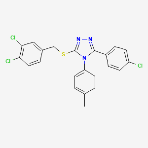 3-(4-chlorophenyl)-5-[(3,4-dichlorobenzyl)sulfanyl]-4-(4-methylphenyl)-4H-1,2,4-triazole