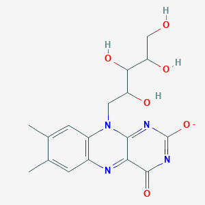 B1202837 7,8-Dimethyl-4-oxo-10-(2,3,4,5-tetrahydroxypentyl)benzo[g]pteridin-2-olate CAS No. 35919-91-6