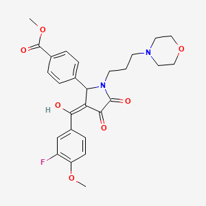 Methyl 4-(3-(3-fluoro-4-methoxybenzoyl)-4-hydroxy-1-(3-morpholinopropyl)-5-oxo-2,5-dihydro-1H-pyrrol-2-yl)benzoate