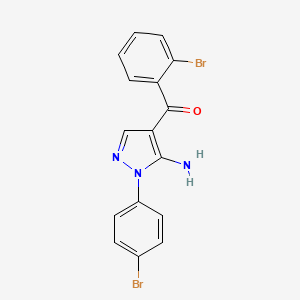 (5-Amino-1-(4-bromophenyl)-1H-pyrazol-4-YL)(2-bromophenyl)methanone