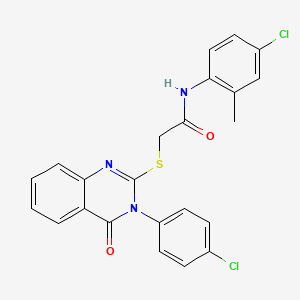 N-(4-chloro-2-methylphenyl)-2-{[3-(4-chlorophenyl)-4-oxo-3,4-dihydroquinazolin-2-yl]sulfanyl}acetamide