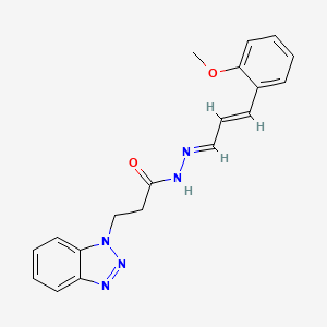 3-(1H-Benzo[d][1,2,3]triazol-1-yl)-N'-(3-(2-methoxyphenyl)allylidene)propanehydrazide