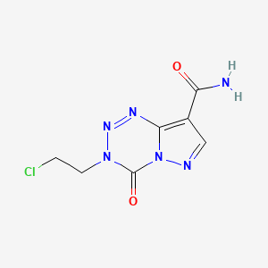 molecular formula C7H7ClN6O2 B1202850 3-(2-氯乙基)-3,4-二氢-4-氧代吡唑并(5,1-d)-1,2,3,5-四嗪-8-甲酰胺 CAS No. 90521-23-6