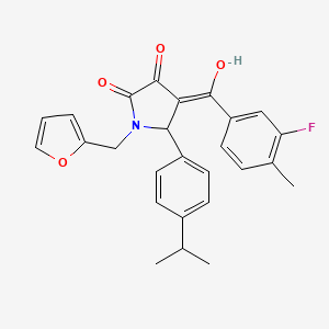 4-(3-Fluoro-4-methylbenzoyl)-1-(2-furylmethyl)-3-hydroxy-5-(4-isopropylphenyl)-1,5-dihydro-2H-pyrrol-2-one