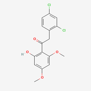 molecular formula C16H14Cl2O4 B12028572 2-(2,4-Dichlorophenyl)-1-(2-hydroxy-4,6-dimethoxyphenyl)ethanone CAS No. 477334-61-5