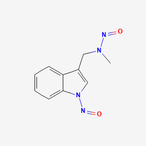 B1202861 1H-Indole-3-methanamine, N-methyl-N,1-dinitroso- CAS No. 84605-06-1