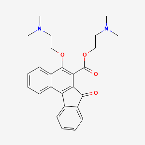 B1202864 7H-Benzo(c)fluorene-6-carboxylic acid, 5-(2-(dimethylamino)ethoxy)-7-oxo-, 2-(dimethylamino)ethyl ester CAS No. 86918-67-4