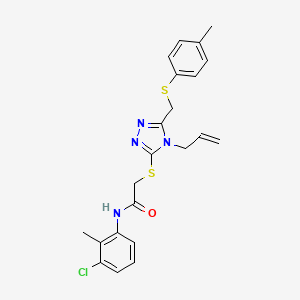 2-[(4-allyl-5-{[(4-methylphenyl)sulfanyl]methyl}-4H-1,2,4-triazol-3-yl)sulfanyl]-N-(3-chloro-2-methylphenyl)acetamide