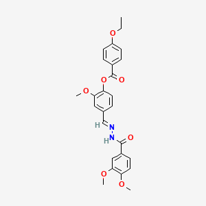 4-(2-(3,4-Dimethoxybenzoyl)carbohydrazonoyl)-2-methoxyphenyl 4-ethoxybenzoate