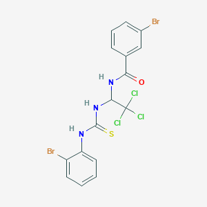 3-Bromo-N-(1-(((2-bromoanilino)carbothioyl)amino)-2,2,2-trichloroethyl)benzamide