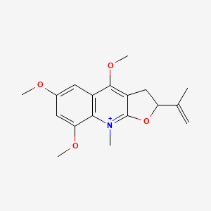 molecular formula C18H22NO4+ B1202873 O-甲基黄连酚鎓 CAS No. 52768-97-5