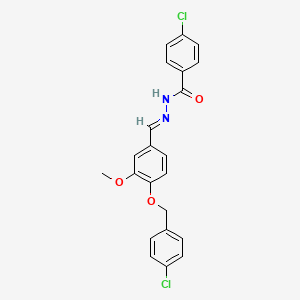 4-chloro-N'-((E)-{4-[(4-chlorobenzyl)oxy]-3-methoxyphenyl}methylidene)benzohydrazide