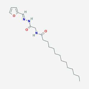 N-(2-(2-(Furan-2-ylmethylene)hydrazinyl)-2-oxoethyl)tetradecanamide