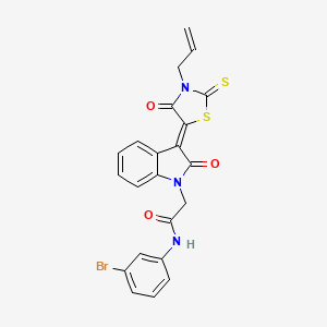 2-[(3Z)-3-(3-Allyl-4-oxo-2-thioxo-1,3-thiazolidin-5-ylidene)-2-oxo-2,3-dihydro-1H-indol-1-YL]-N-(3-bromophenyl)acetamide