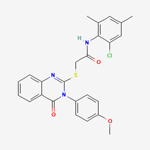 N-(2-chloro-4,6-dimethylphenyl)-2-{[3-(4-methoxyphenyl)-4-oxo-3,4-dihydroquinazolin-2-yl]sulfanyl}acetamide