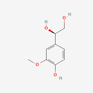 molecular formula C9H12O4 B1202885 1,2-乙二醇，1-(4-羟基-3-甲氧基苯基)-，(R)- CAS No. 87171-18-4