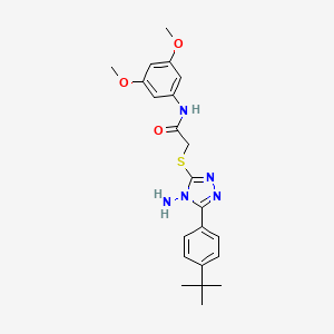 2-{[4-amino-5-(4-tert-butylphenyl)-4H-1,2,4-triazol-3-yl]sulfanyl}-N-(3,5-dimethoxyphenyl)acetamide