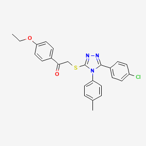 2-{[5-(4-chlorophenyl)-4-(4-methylphenyl)-4H-1,2,4-triazol-3-yl]sulfanyl}-1-(4-ethoxyphenyl)ethanone