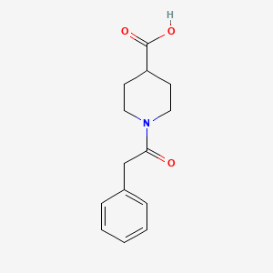 molecular formula C14H17NO3 B1202891 1-(苯乙酰)哌啶-4-羧酸 CAS No. 26965-32-2