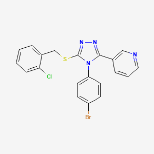 3-(4-(4-Bromophenyl)-5-((2-chlorobenzyl)thio)-4H-1,2,4-triazol-3-yl)pyridine