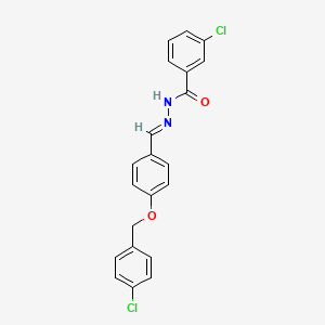 3-Chloro-N'-(4-((4-chlorobenzyl)oxy)benzylidene)benzohydrazide