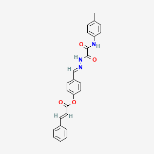 4-(2-(Oxo(4-toluidino)acetyl)carbohydrazonoyl)phenyl 3-phenylacrylate