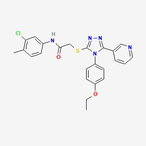 N-(3-chloro-4-methylphenyl)-2-{[4-(4-ethoxyphenyl)-5-(pyridin-3-yl)-4H-1,2,4-triazol-3-yl]sulfanyl}acetamide