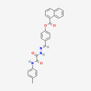 4-(2-(Oxo(4-toluidino)acetyl)carbohydrazonoyl)phenyl 1-naphthoate