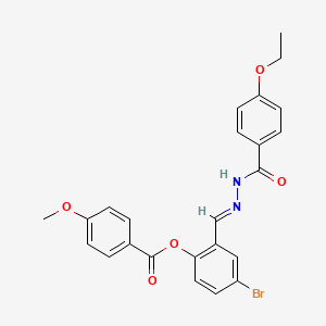 4-Bromo-2-(2-(4-ethoxybenzoyl)carbohydrazonoyl)phenyl 4-methoxybenzoate