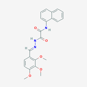 molecular formula C22H21N3O5 B12029279 N-(1-Naphthyl)-2-oxo-2-(2-(2,3,4-trimethoxybenzylidene)hydrazino)acetamide CAS No. 769147-72-0