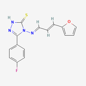 3-(4-Fluorophenyl)-4-((3-(furan-2-yl)allylidene)amino)-1H-1,2,4-triazole-5(4H)-thione