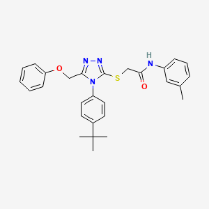 2-((4-(4-(tert-Butyl)phenyl)-5-(phenoxymethyl)-4H-1,2,4-triazol-3-yl)thio)-N-(m-tolyl)acetamide