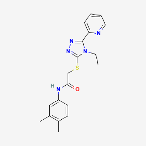 N-(3,4-dimethylphenyl)-2-{[4-ethyl-5-(pyridin-2-yl)-4H-1,2,4-triazol-3-yl]sulfanyl}acetamide