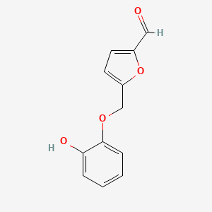 molecular formula C12H10O4 B1202949 5-(2-羟基苯氧甲基)呋喃醛 
